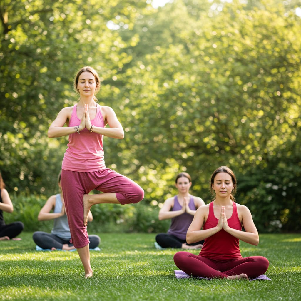Hatha yoga demonstration